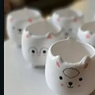 Vasos cerâmicos bichinhos fofinhos — Vaso da Floricultura Cantinho da Suculenta